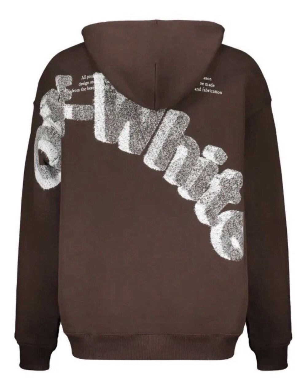 Off-White Logo Hoodie OW Virgil Abloh Brown Hoody Pullover Streetwear Large $943
